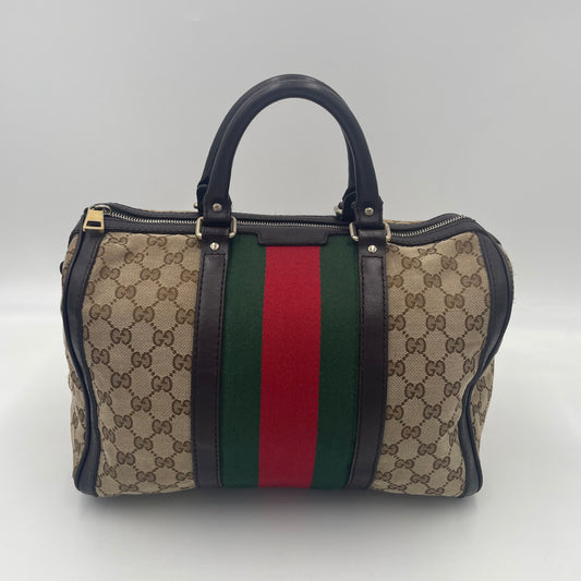 GUCCI GG Canvas Mini Boston Bag
