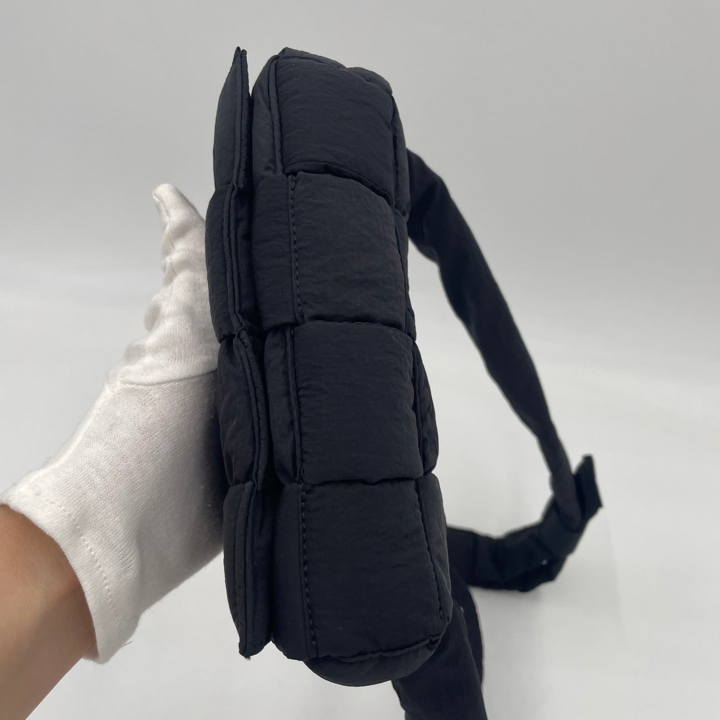 BOTTEGA VENETA Padded Intrecciato Nylon Body Bag