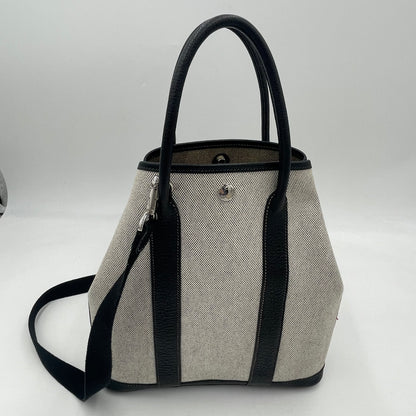 HERMÈS-Style Canvas Garden Tote with Shoulder Strap