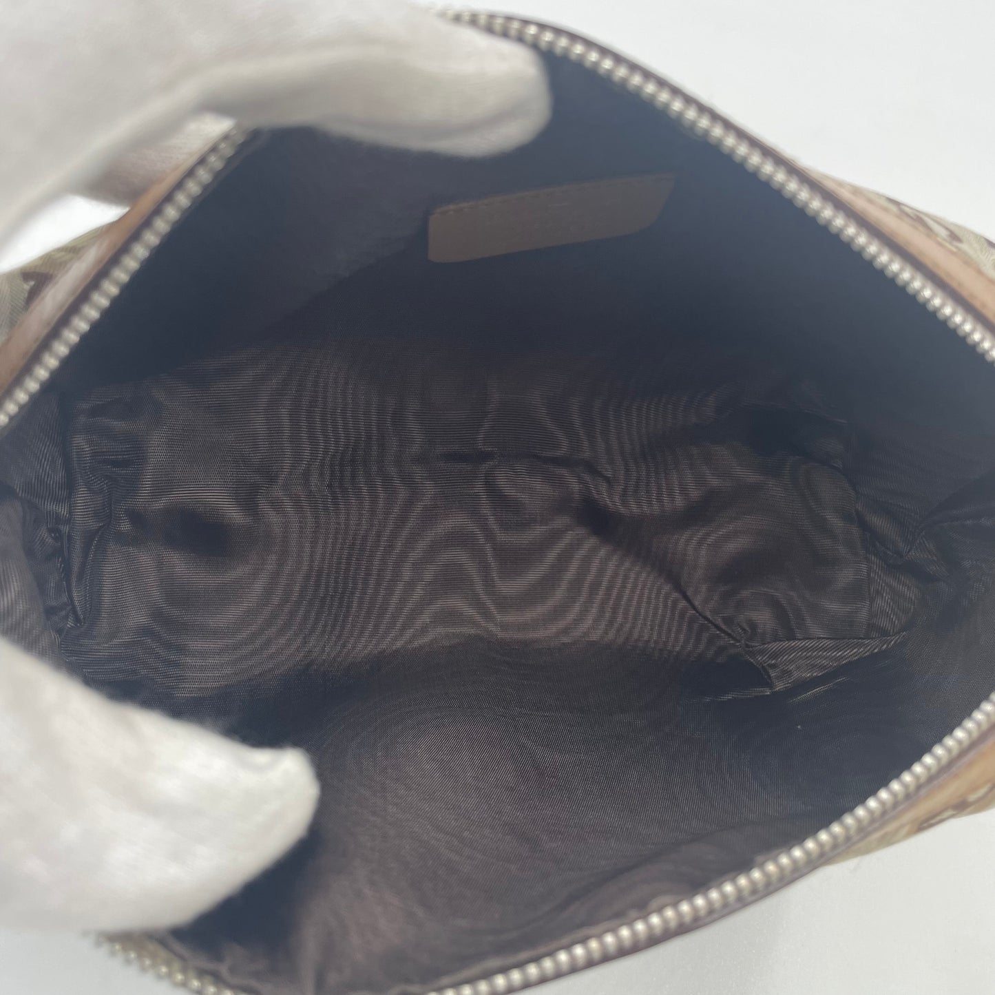 Salvatore Ferragamo Canvas & Leather Logo Handbag