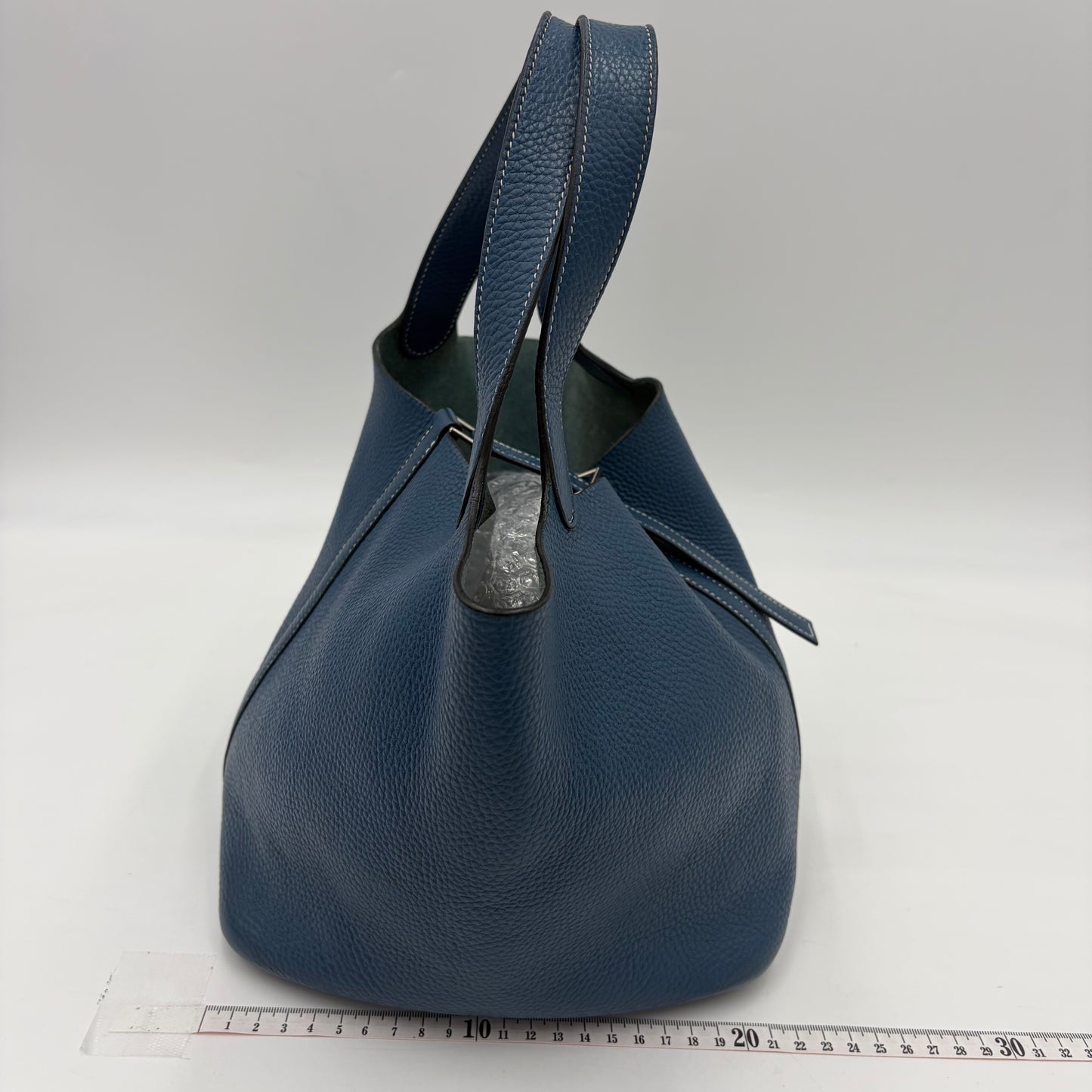 HERMÈS Picotin MM Taurillon Clémence Leather Silver Hardware
