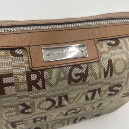 Salvatore Ferragamo Canvas & Leather Logo Handbag