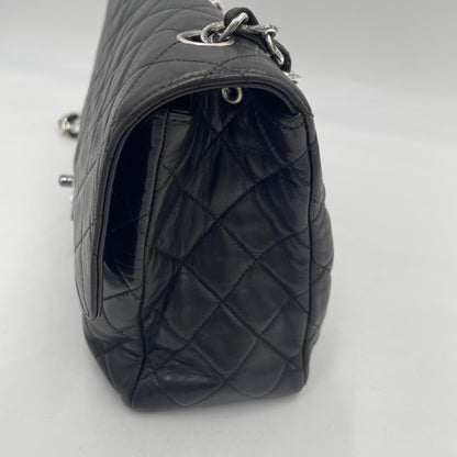 CHANEL Dark Brown Lambskin Single Flap Bag