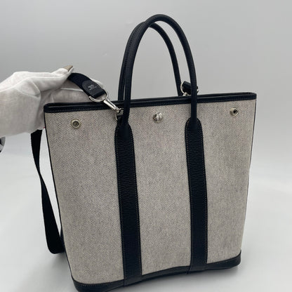 HERMÈS-Style Canvas Garden Tote with Shoulder Strap