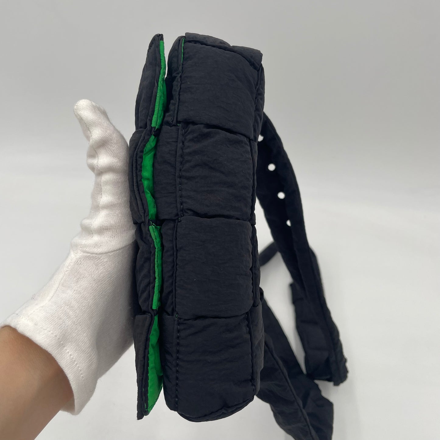 BOTTEGA VENETA Padded Intrecciato Nylon Body Bag