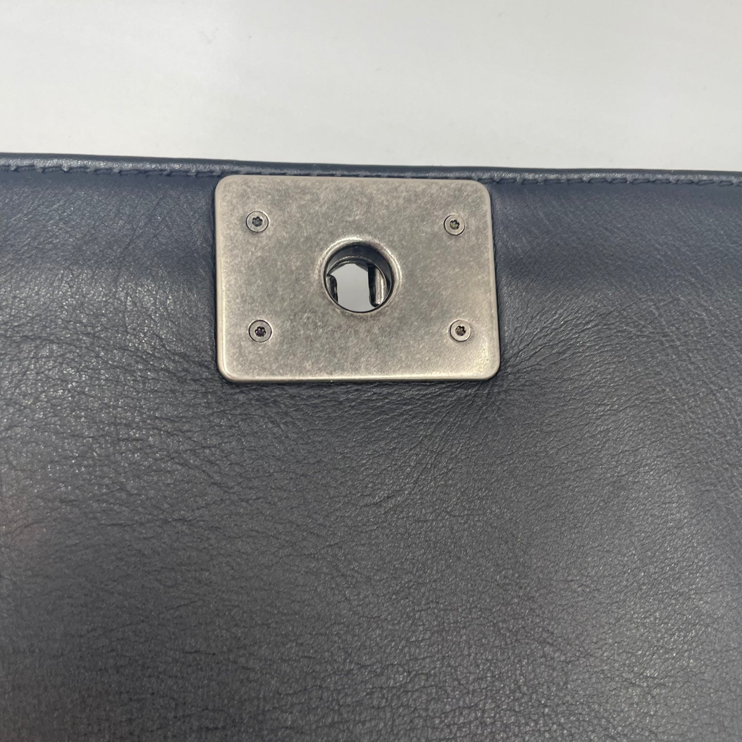 CHANEL Boy Chanel Lambskin Chain Shoulder Bag Black with Gunmetal