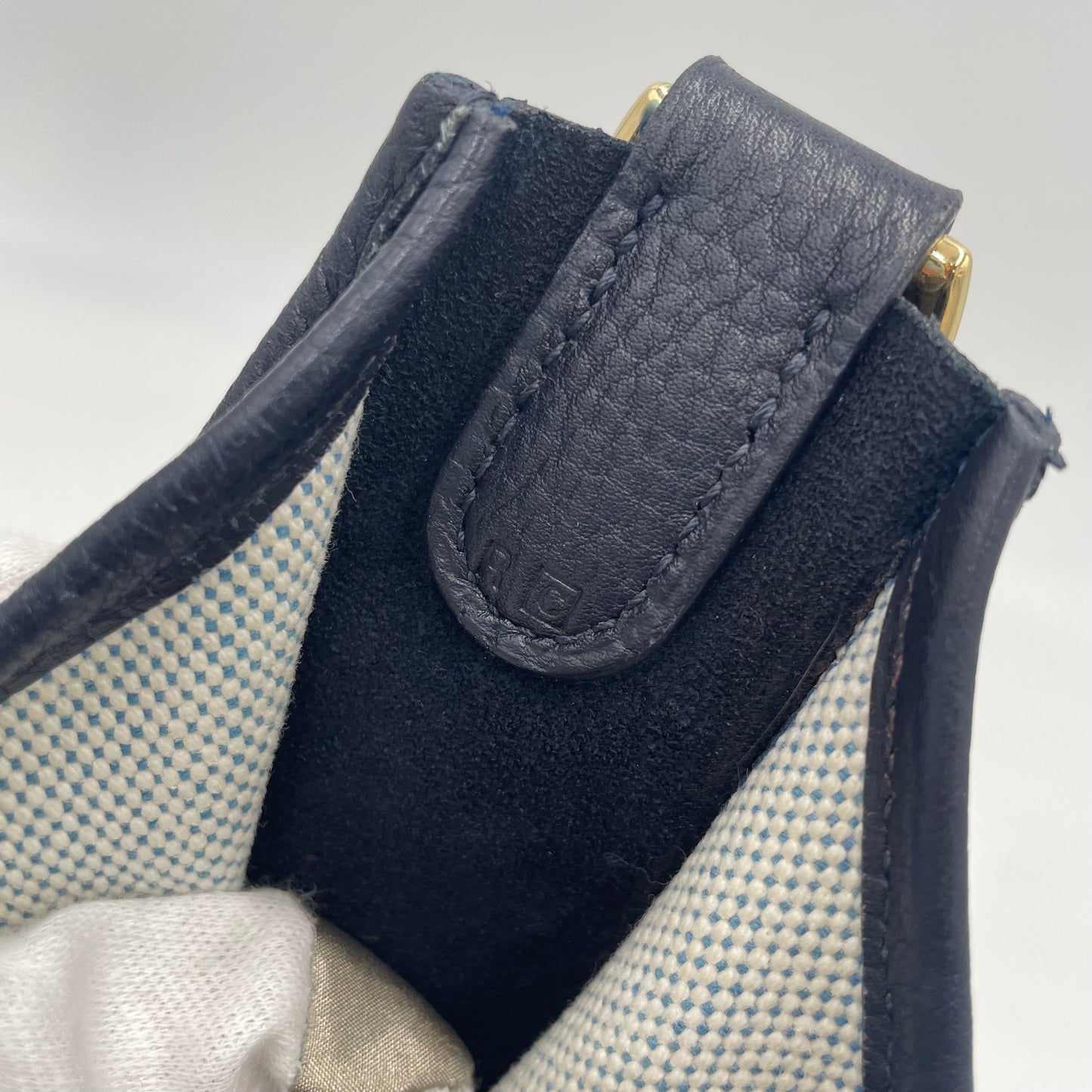 HERMÈS Evelyne Style Canvas Crossbody Bag