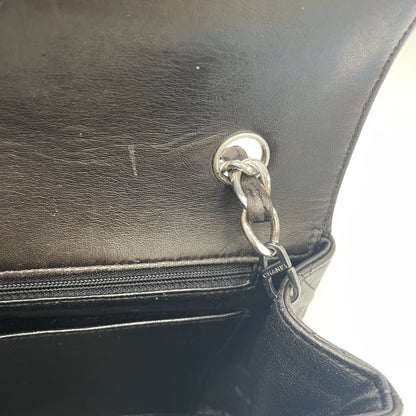 CHANEL Dark Brown Lambskin Single Flap Bag