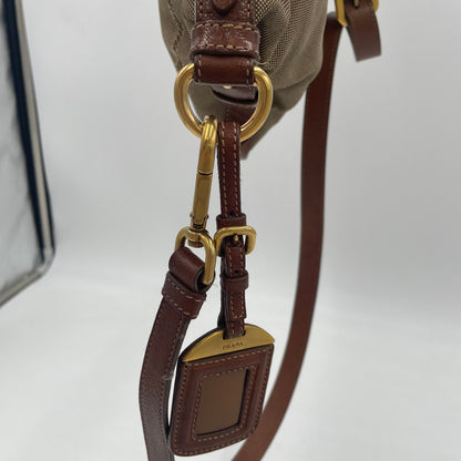PRADA Jacquard Logo Canvas Crossbody Bag