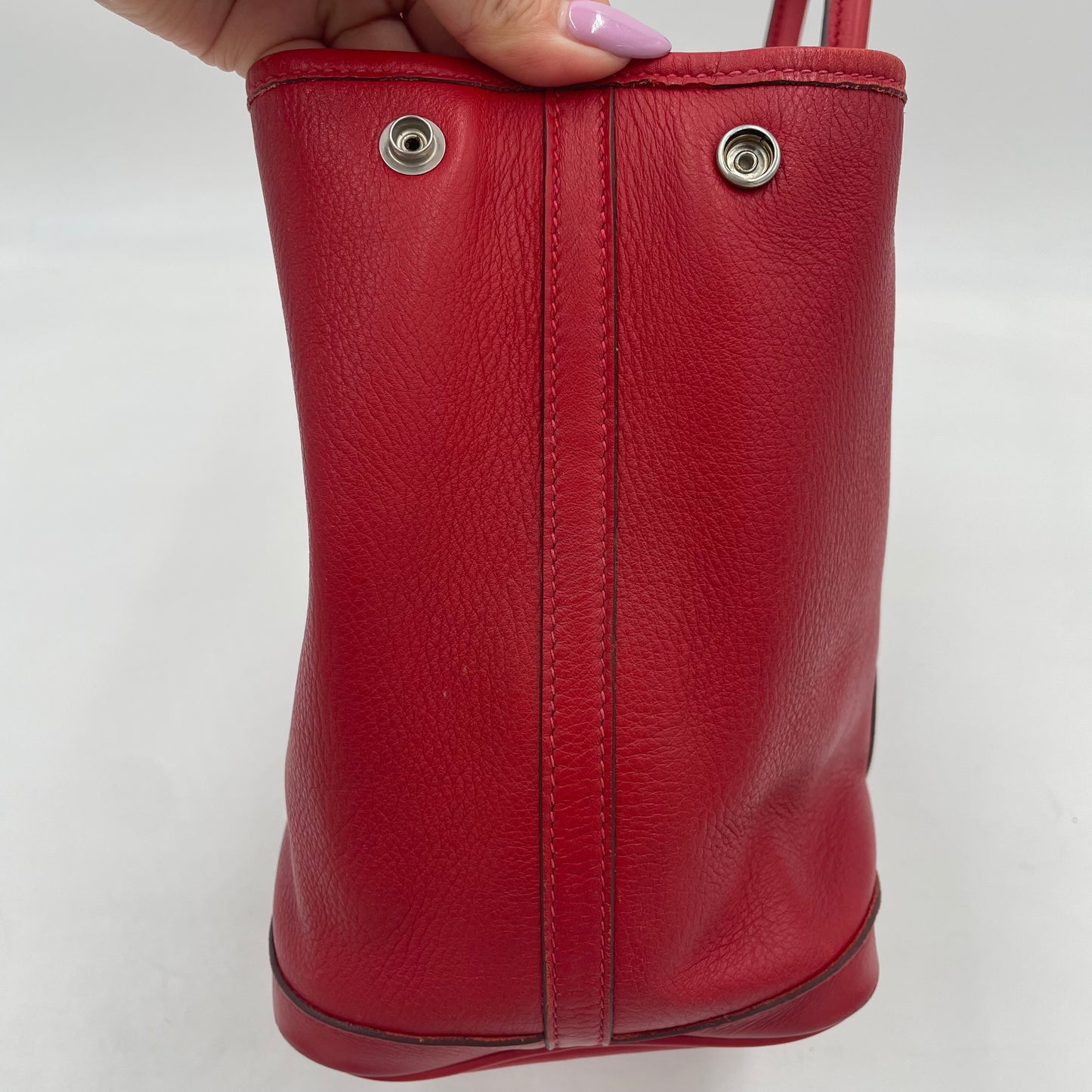 HERMÈS Garden Twilly □J  (2006) Garden Party TPM Vermilion Red Swift Leather