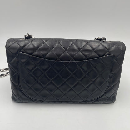 CHANEL Dark Brown Lambskin Single Flap Bag