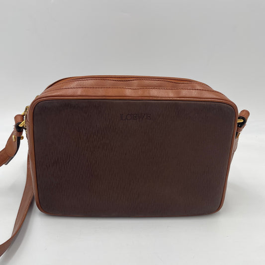 LOEWE Vintage Wooden Panel Shoulder Bag