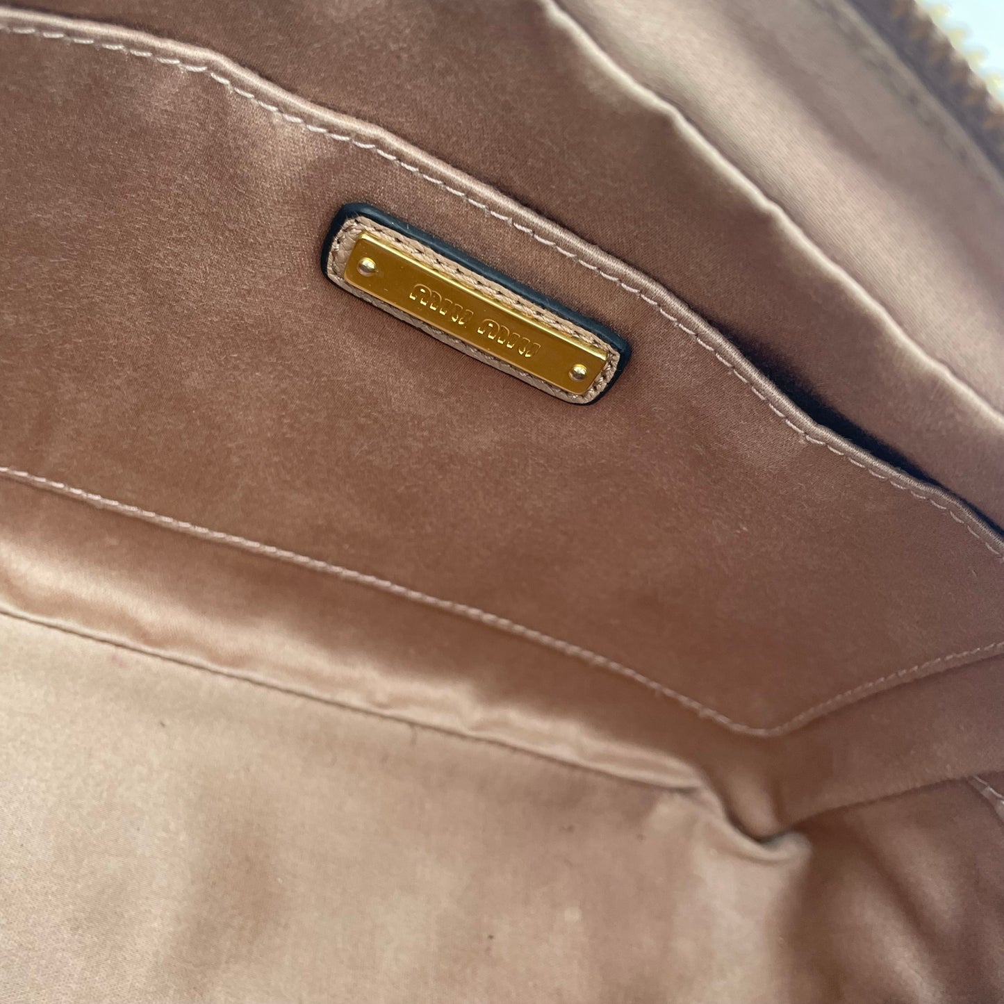 MIU MIU Logo Leather Crossbody Bag