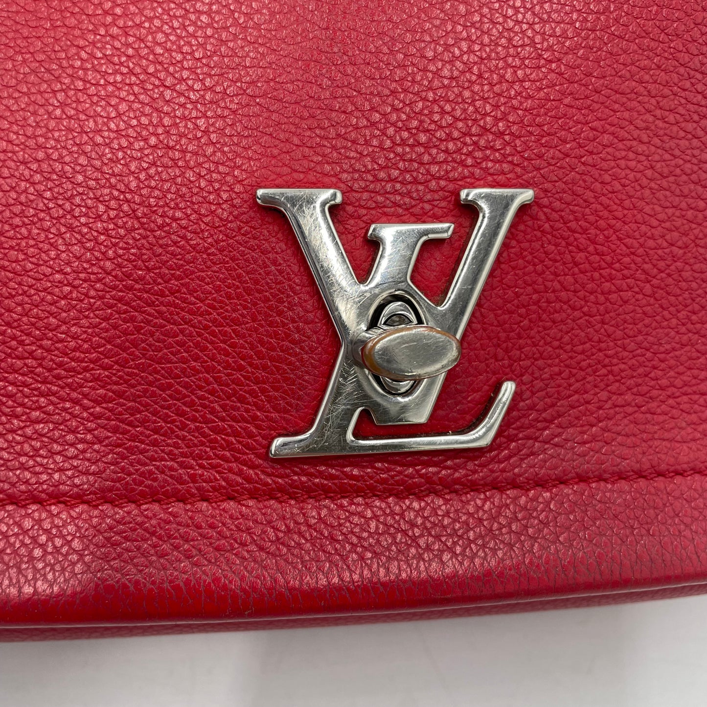Louis Vuitton Lockme II Red Leather Chain Shoulder Bag