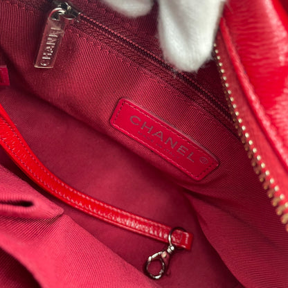 CHANEL Gabrielle Red Quilted Leather Chain Shoulder Bag