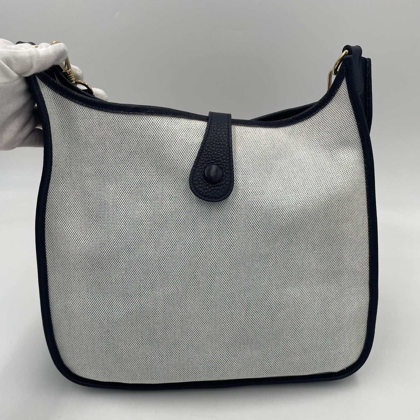 HERMÈS Evelyne Style Canvas Crossbody Bag