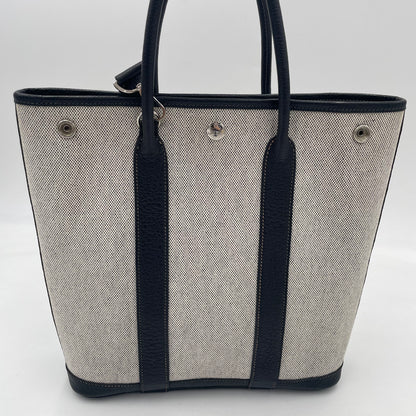 HERMÈS-Style Canvas Garden Tote with Shoulder Strap