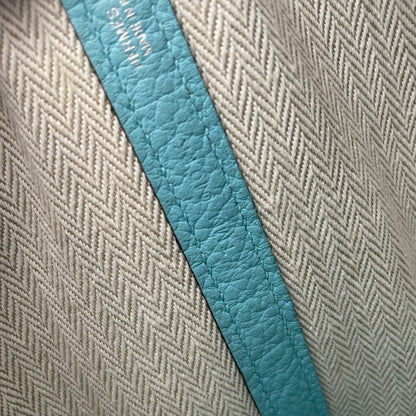 HERMÈS Garden Party T (2015) Negonda Leather Blue Atoll