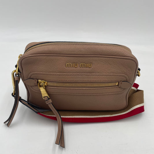 MIU MIU Logo Leather Crossbody Bag
