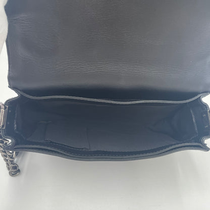 CHANEL Boy Chanel Lambskin Chain Shoulder Bag Black with Gunmetal