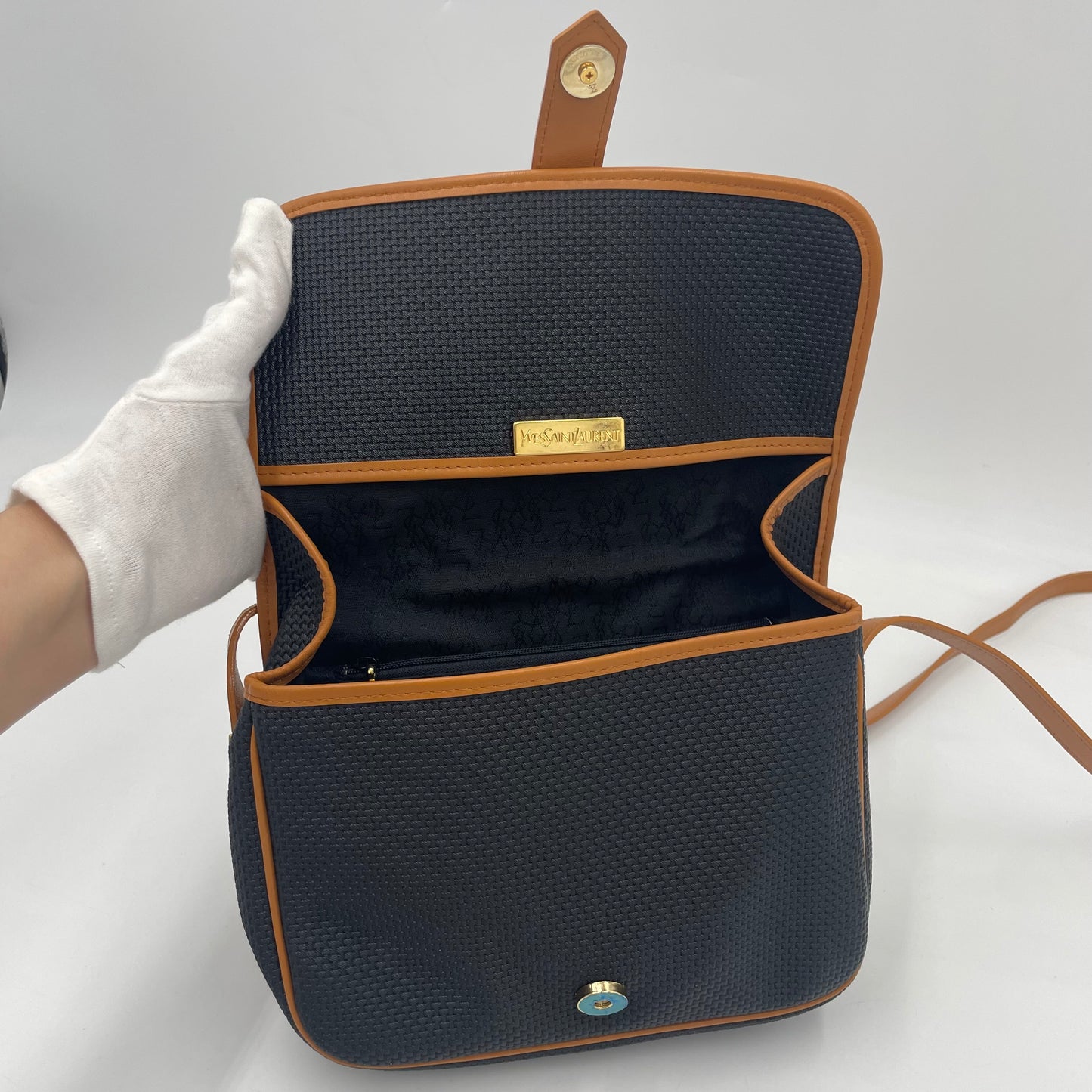 Yves Saint Laurent Vintage PVC & Leather Shoulder Bag