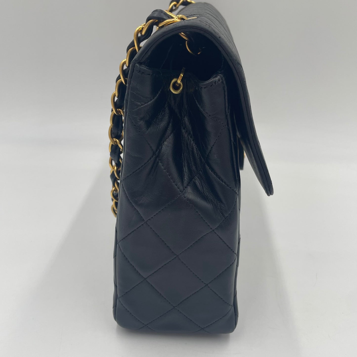 CHANEL Vintage Classic Single Flap Matelassé Lambskin Chain Shoulder Bag