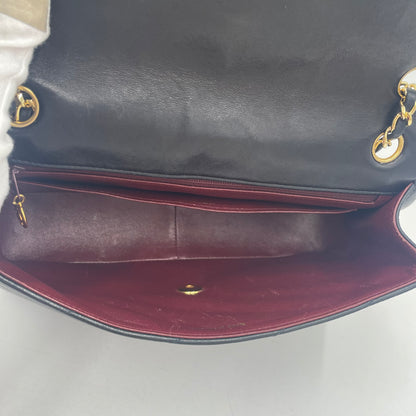 CHANEL V-Stitch Lambskin Flap Chain Shoulder Bag  with Gold Hardware
