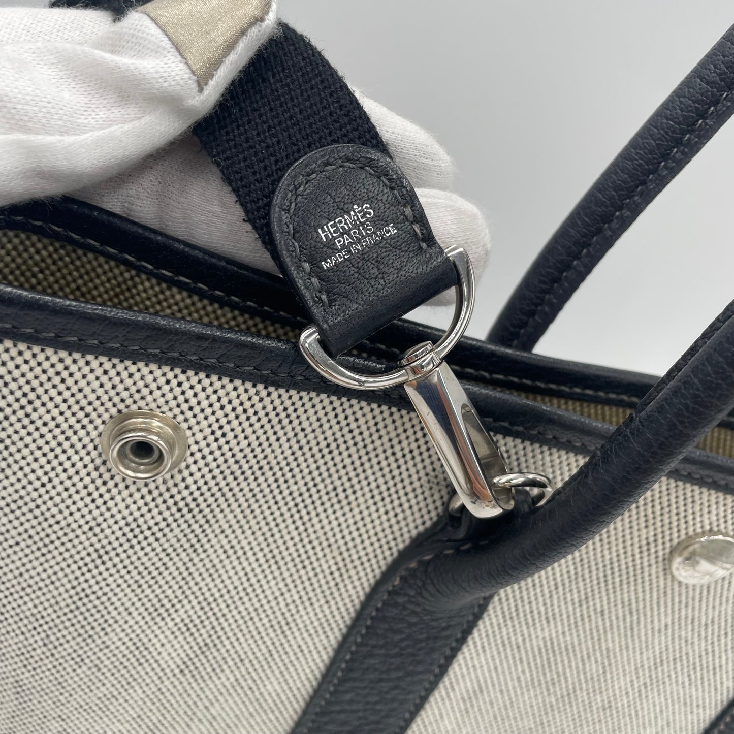 HERMÈS-Style Canvas Garden Tote with Shoulder Strap