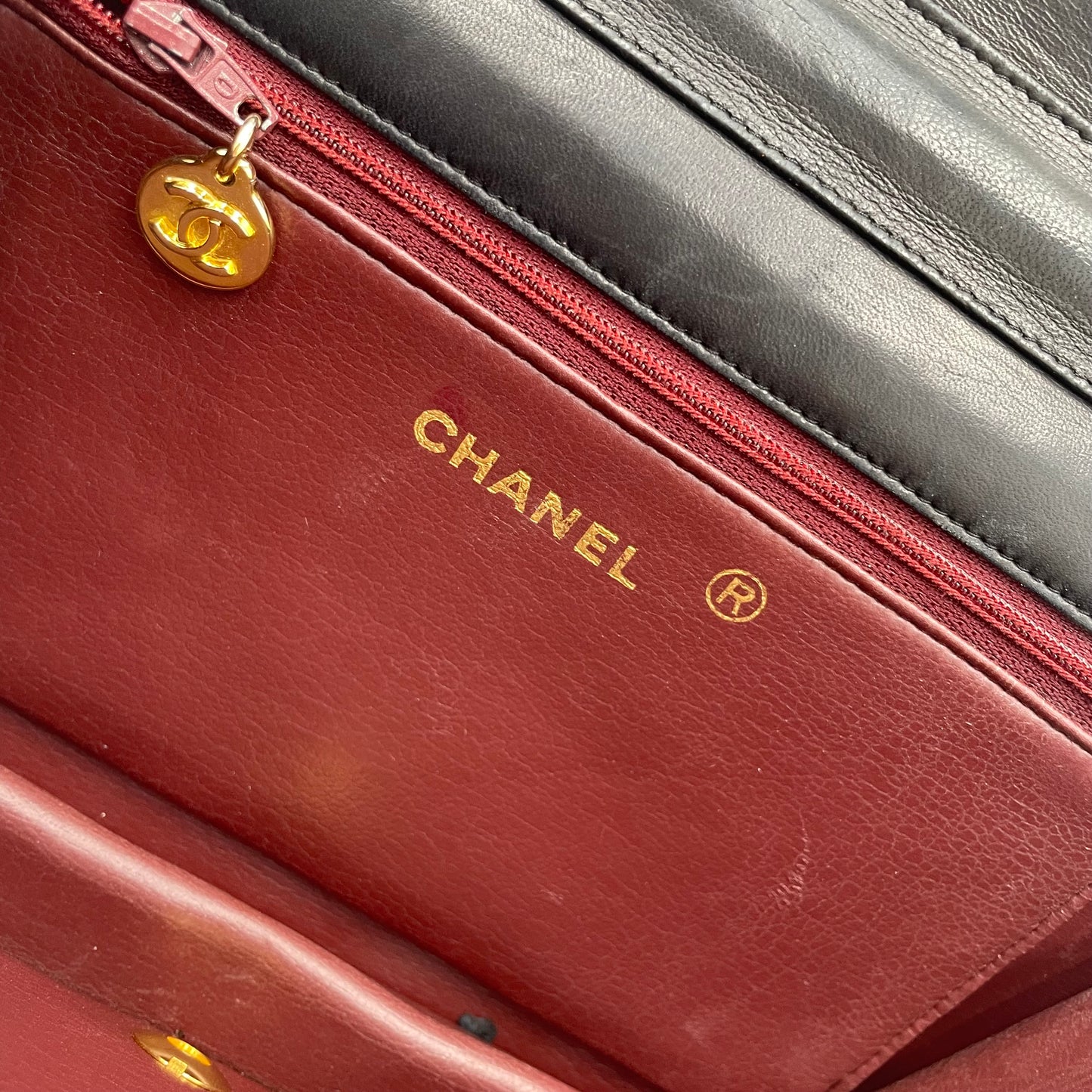 CHANEL Matelassé Push Lock Chain Shoulder Bag