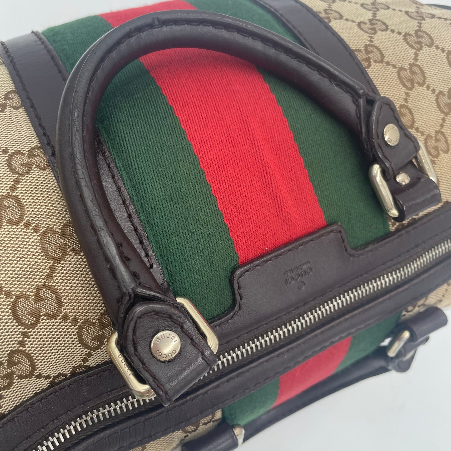 GUCCI GG Canvas Mini Boston Bag