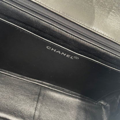 CHANEL Dark Brown Lambskin Single Flap Bag
