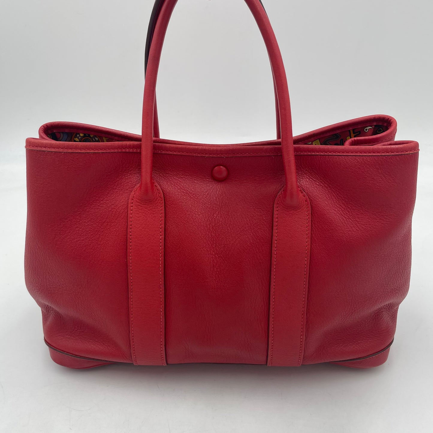 HERMÈS Garden Twilly □J  (2006) Garden Party TPM Vermilion Red Swift Leather