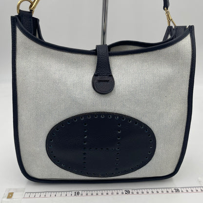 HERMÈS Evelyne Style Canvas Crossbody Bag