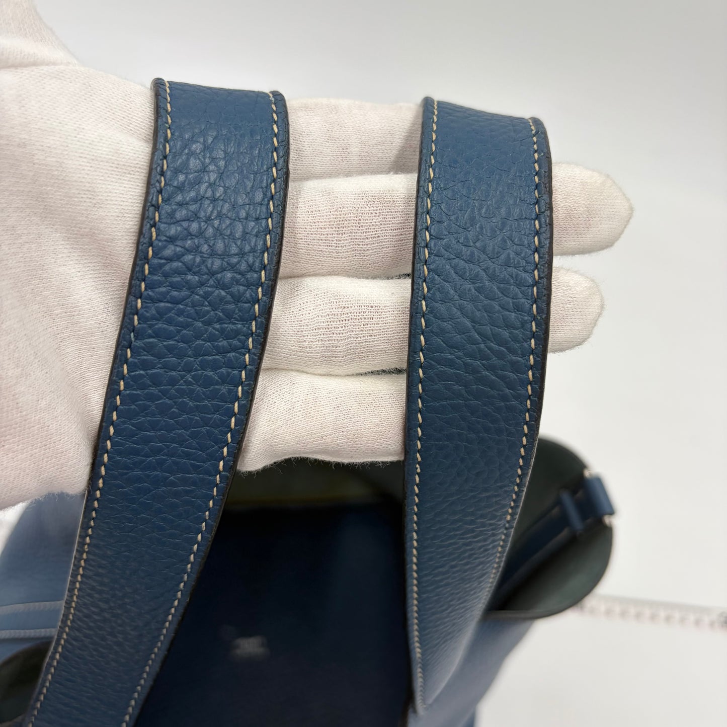 HERMÈS Picotin MM Taurillon Clémence Leather Silver Hardware