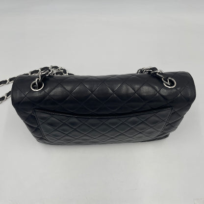 CHANEL Dark Brown Lambskin Single Flap Bag