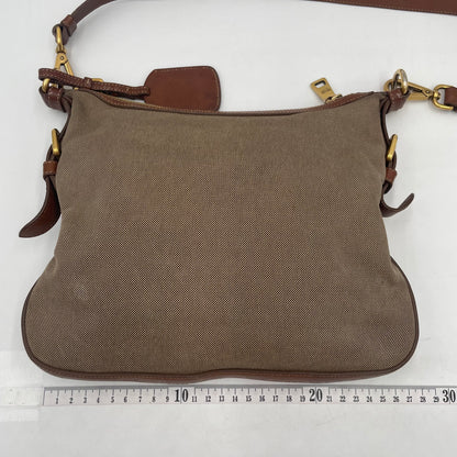 PRADA Jacquard Logo Canvas Crossbody Bag