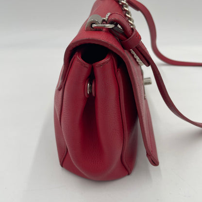 Louis Vuitton Lockme II Red Leather Chain Shoulder Bag