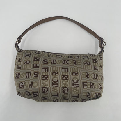Salvatore Ferragamo Canvas & Leather Logo Handbag