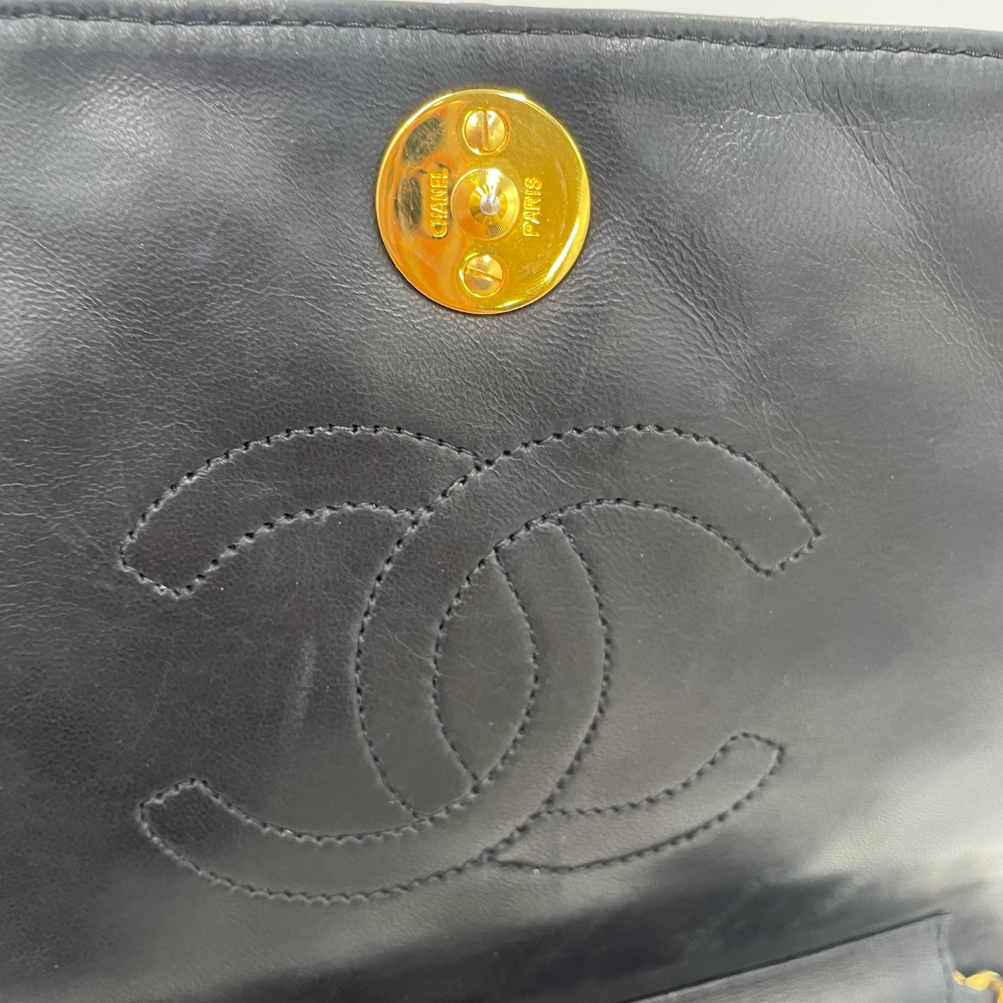 CHANEL Matelassé Push Lock Chain Shoulder Bag