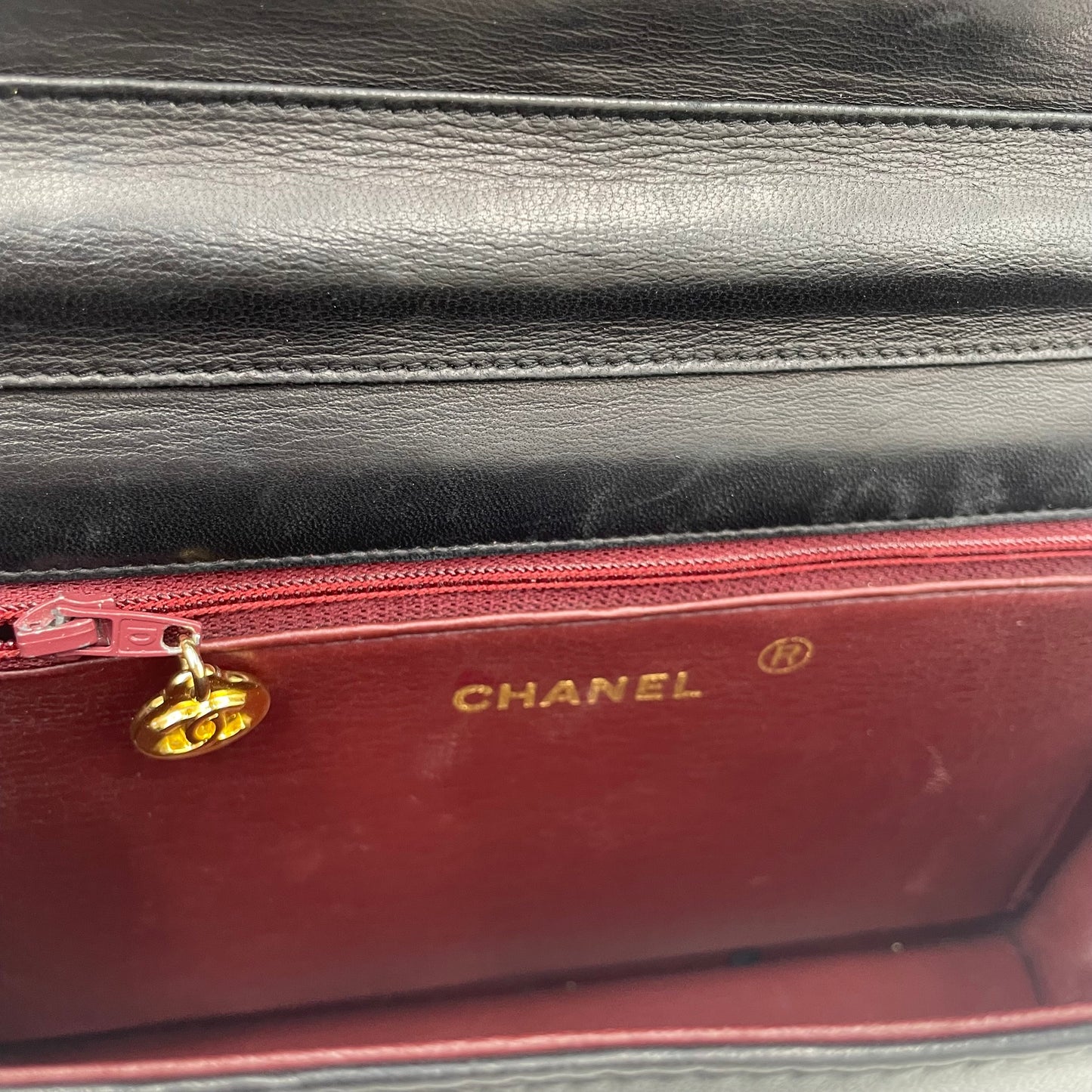 CHANEL Matelassé Push Lock Chain Shoulder Bag