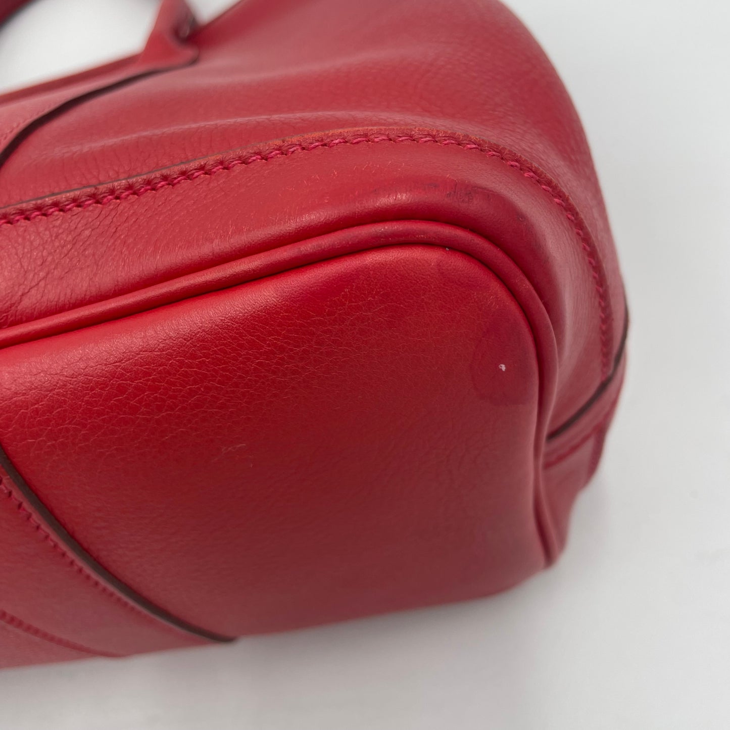 HERMÈS Garden Twilly □J  (2006) Garden Party TPM Vermilion Red Swift Leather