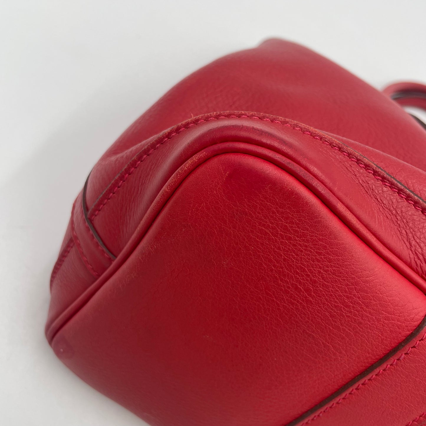 HERMÈS Garden Twilly □J  (2006) Garden Party TPM Vermilion Red Swift Leather