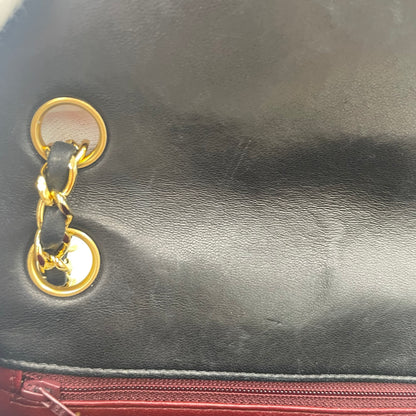 CHANEL V-Stitch Lambskin Flap Chain Shoulder Bag  with Gold Hardware