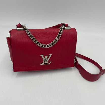 Louis Vuitton Lockme II Red Leather Chain Shoulder Bag