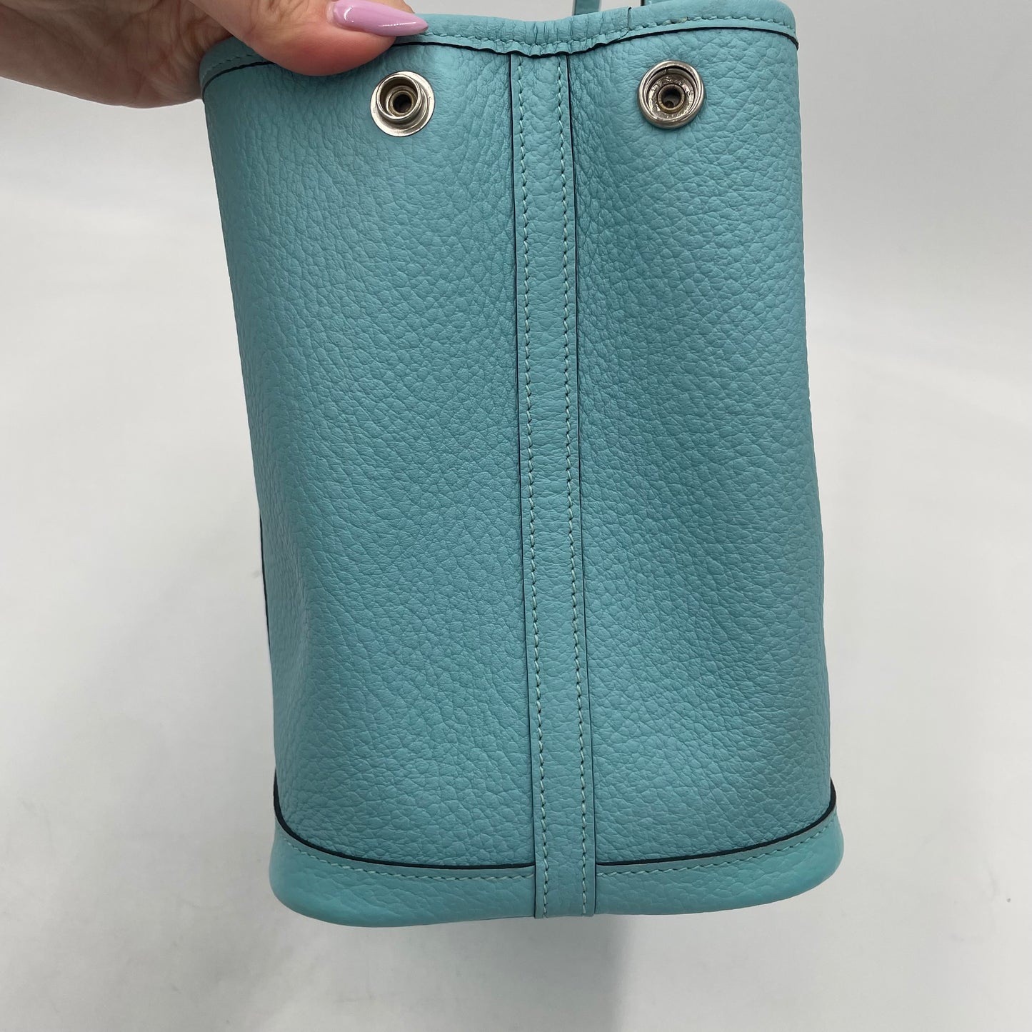 HERMÈS Garden Party T (2015) Negonda Leather Blue Atoll