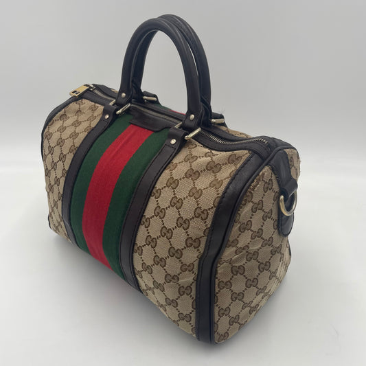 GUCCI GG Canvas Mini Boston Bag