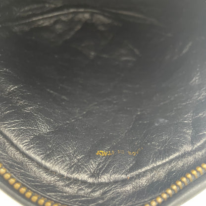 CHANEL Vintage Quilted Lambskin Round Tassel Chain Crossbody Bag Black
