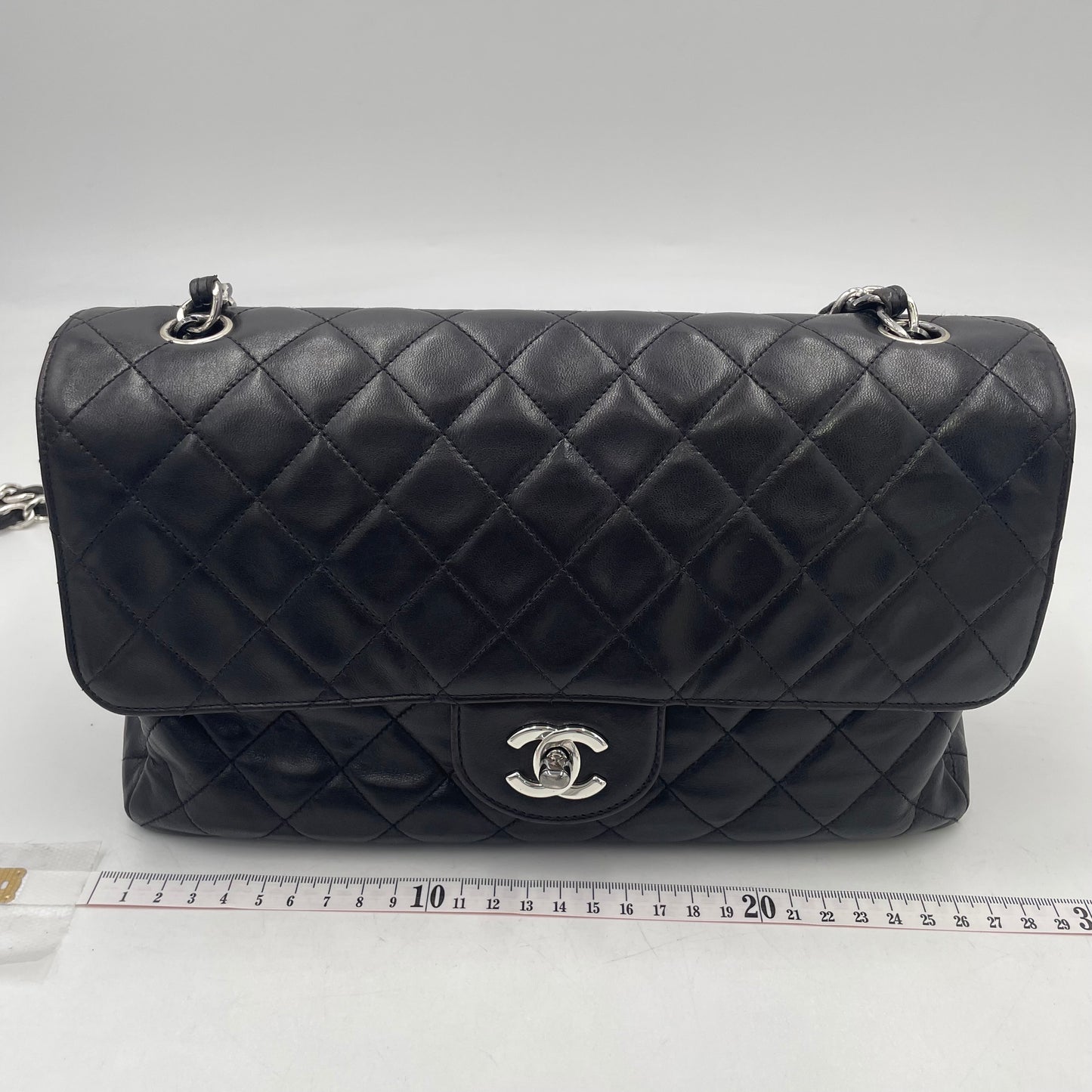 CHANEL Dark Brown Lambskin Single Flap Bag
