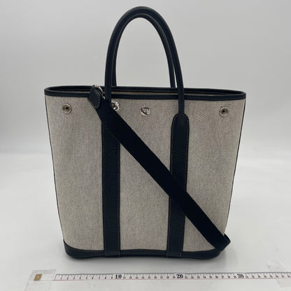 HERMÈS-Style Canvas Garden Tote with Shoulder Strap