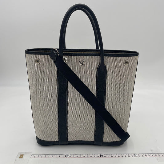 HERMÈS-Style Canvas Garden Tote with Shoulder Strap